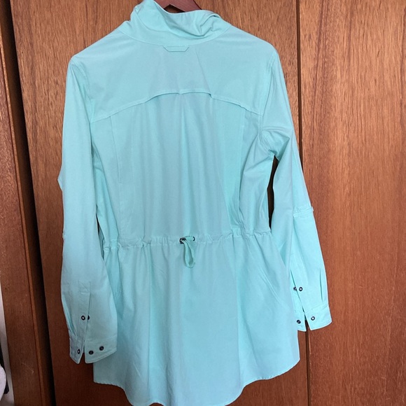 Duluth Trading Company Womens Windbreaker Pullover Tunic  M Mint Green - Picture 2 of 12